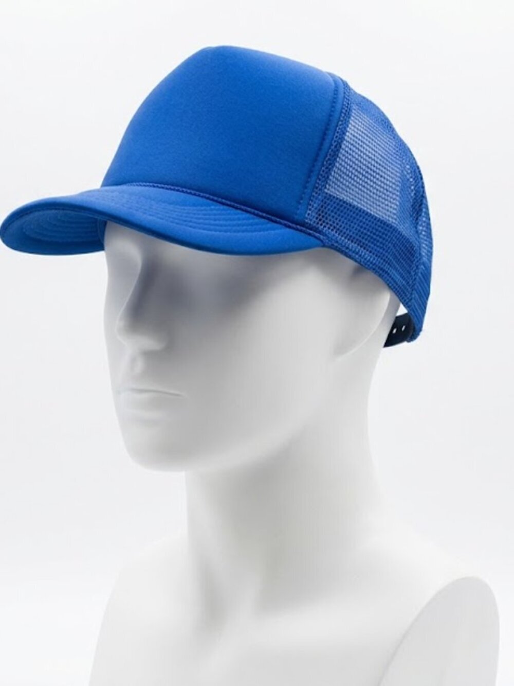 Blank Royal Blue Mesh Trucker Hat Adjustable Snapback NWT